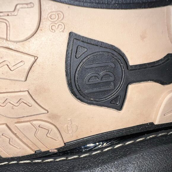 Luc Berjen Malaspina 39EU 7.5-8US Moto Biker Slouch Grunge Accent Tie Calf Boot - Picture 8 of 9